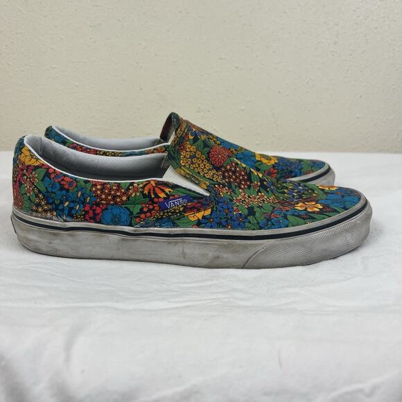 Vans X Liberty Of London Floral Classic Slip On Sneakers Womens 8.5 Mens 7 - Picture 3 of 9